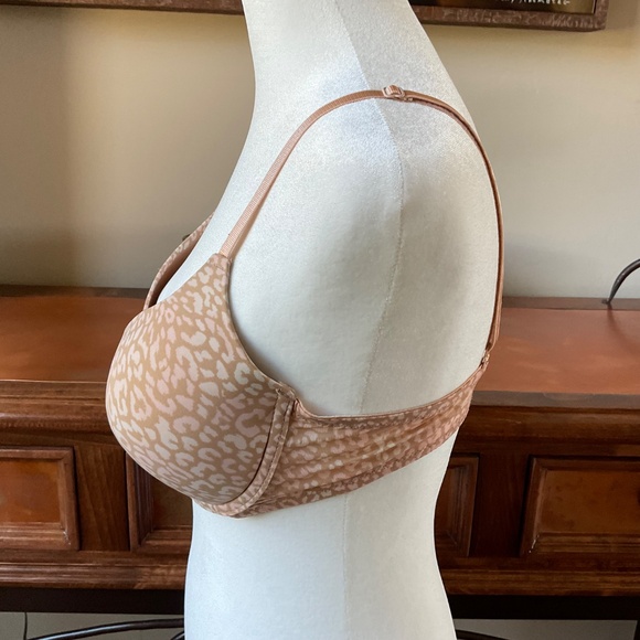 Animal Print Padded Bra. Size 34C. Tan/Cream - Picture 6 of 7